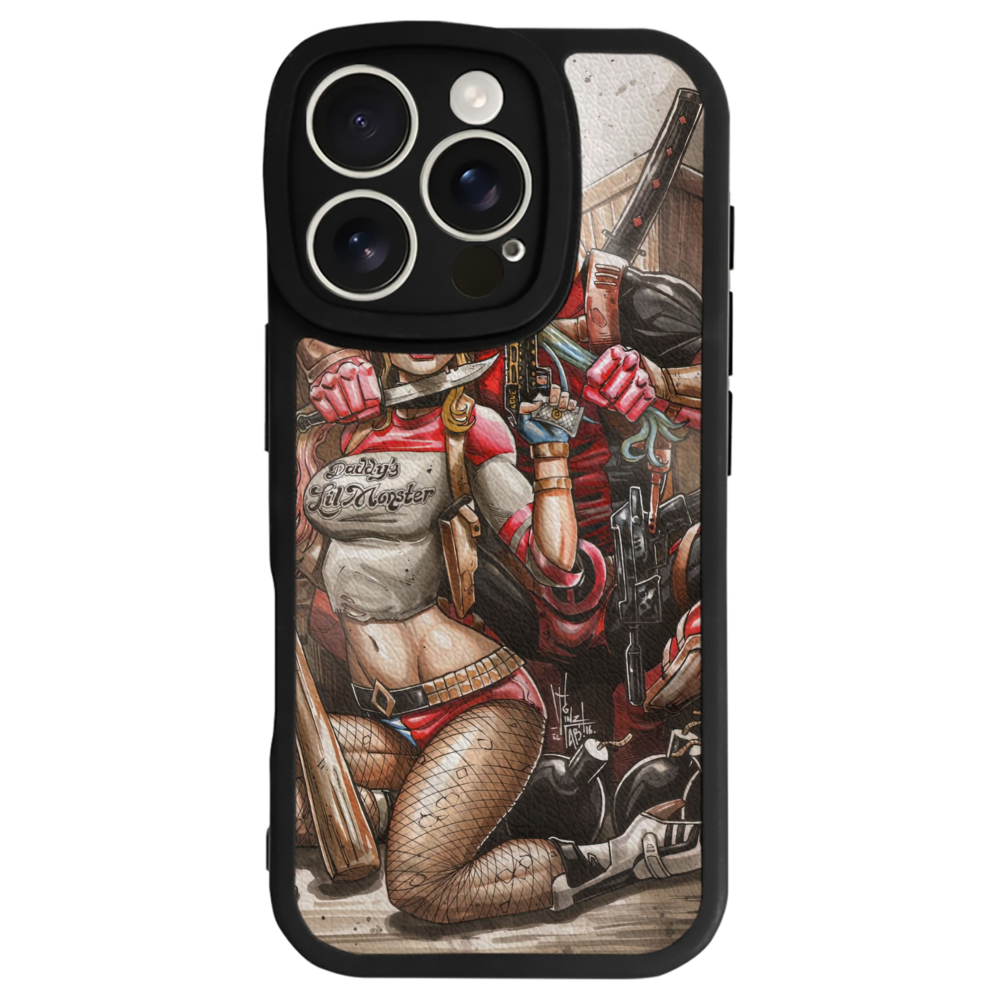 （画像用） Deadpool デッドプール 【iPhone 16シリーズ対応】シリコンスマホケース（レザー調） 材質：シリコン